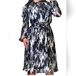 Simply Vera Vera Wang Snake print midi long-sleeve dress.